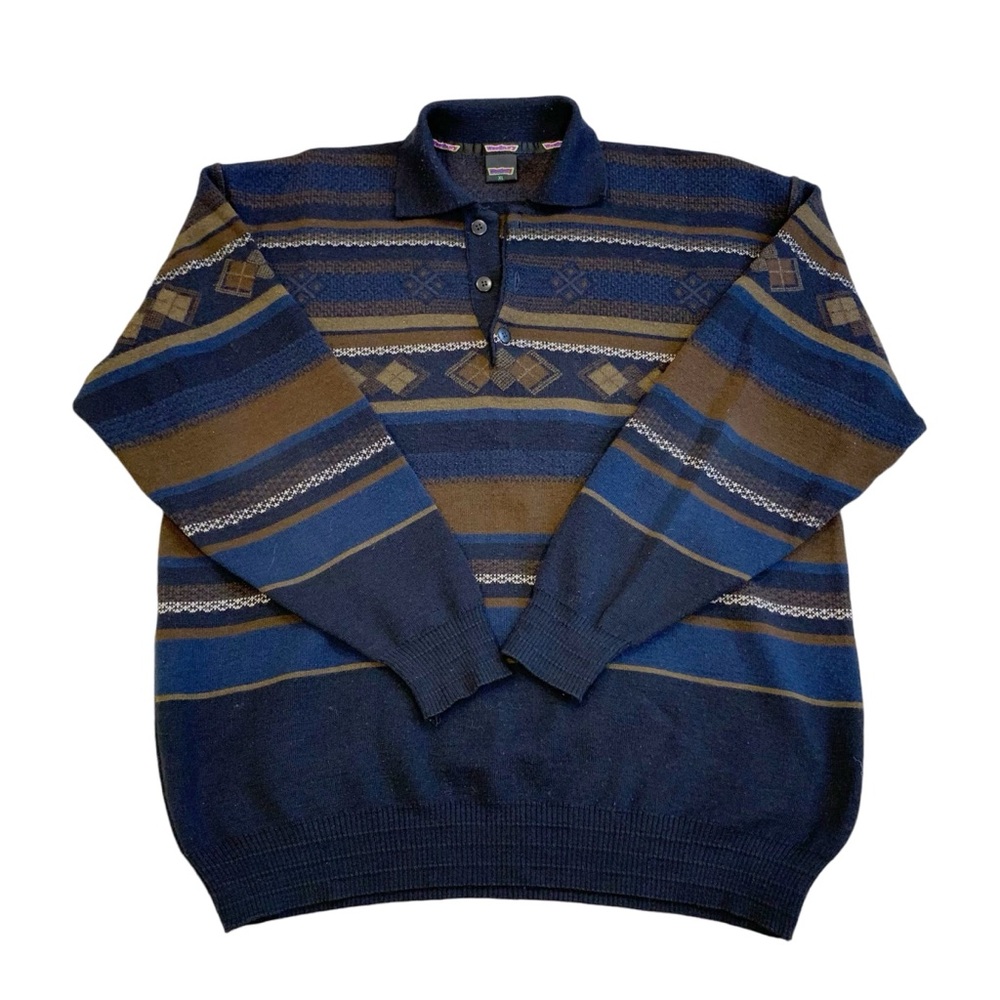 VINTAGE | Westbury Men’s Sweater Multicolour size XL Eclectic Grandpa